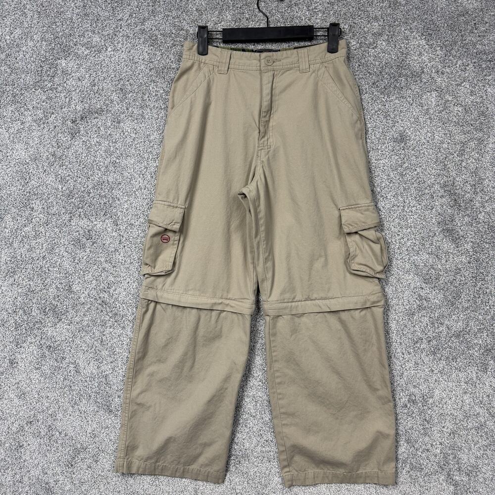 Route 66 Cargo Pants Boys 14 27x25 Beige Twill Pockets Outdoor Hiking Utility